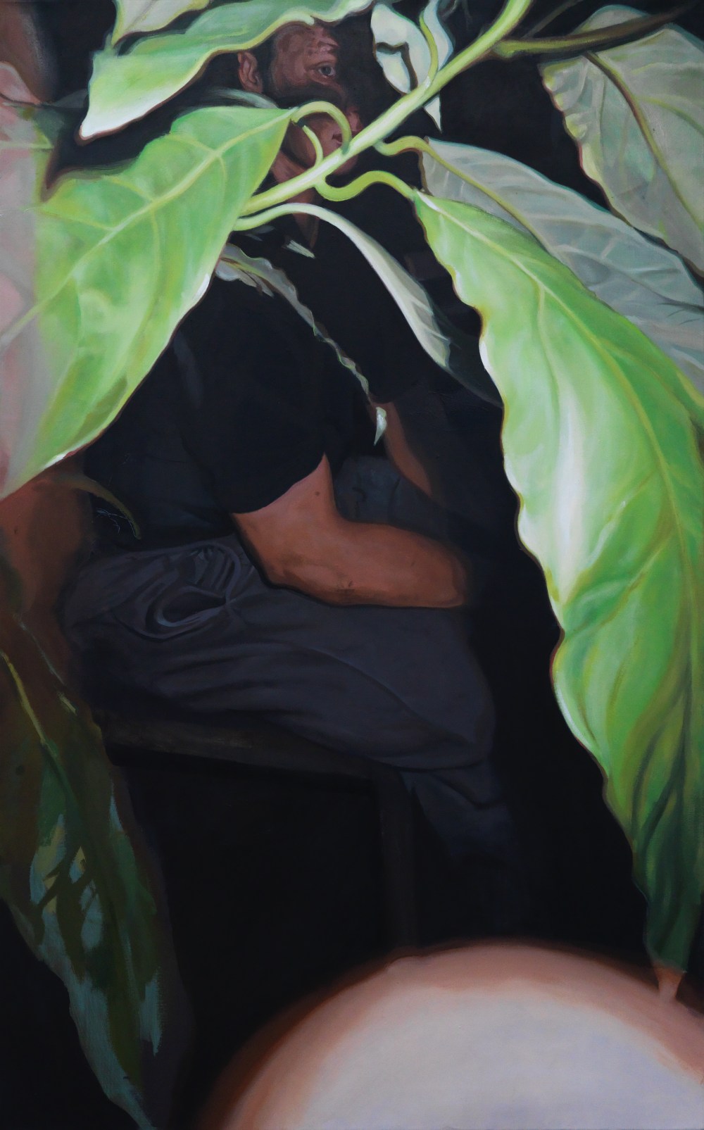 Malik, huile sur toile, 160x100cm, 2018 © GALERIE CHLOE SALGADO et Julian Simon