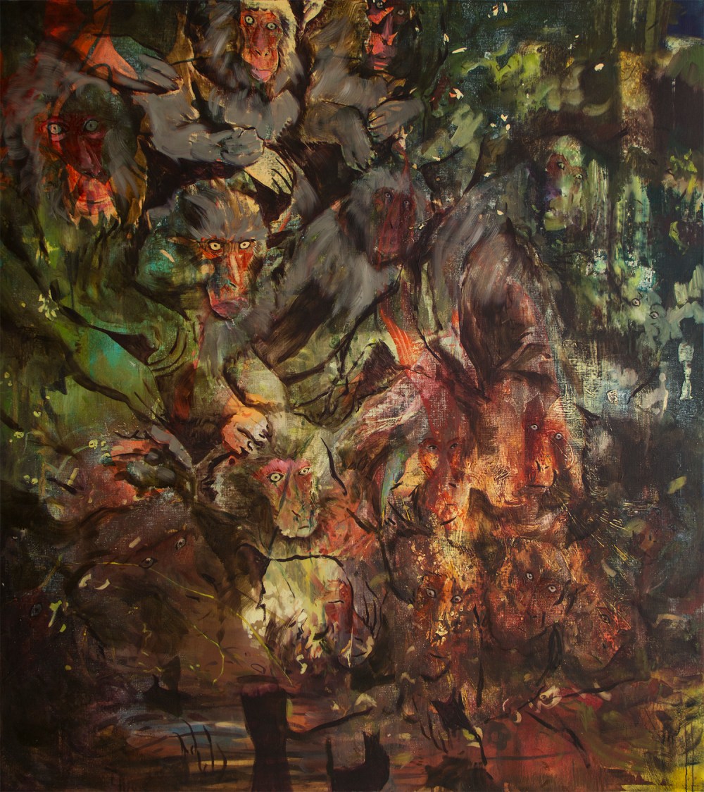 Unruly - Acrylic and oil on canvas - 165x147 cm